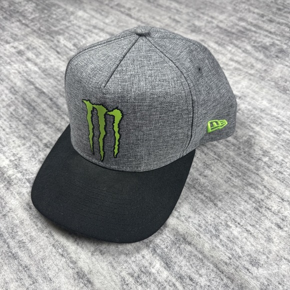 New Era Other - New Era 9FIFTY Monster Energy Hat Men's Adjustable Grey Black Neon Green Cap